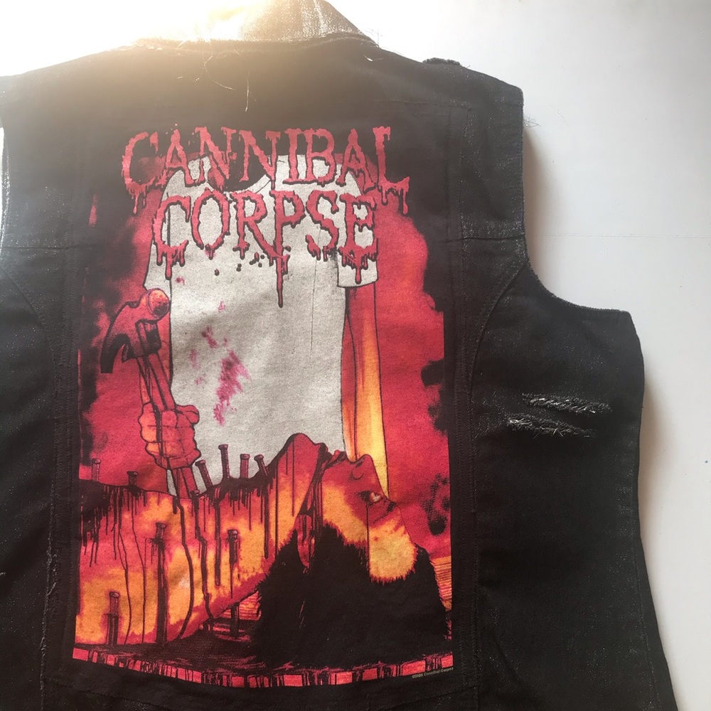Cannibal corpse distressed cut and sew vest